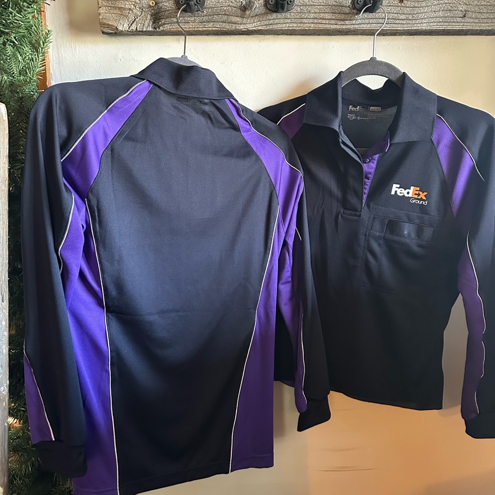 FedEx long sleeve Polo Shirt (2) - Picture 2 of 3